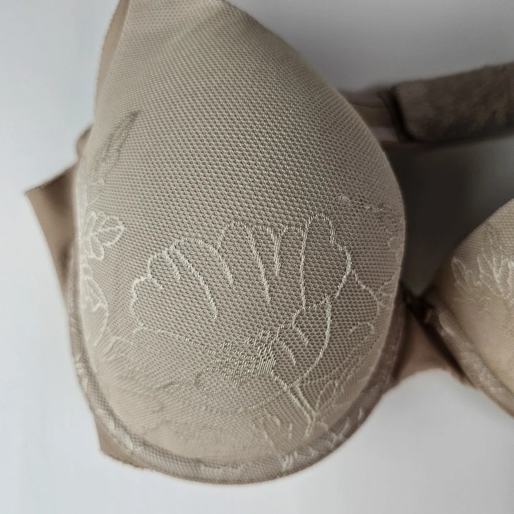 Warners Bra‎ 34C Push Up Bra RD0561A No Side Effects Underwire Lift Bra Beige